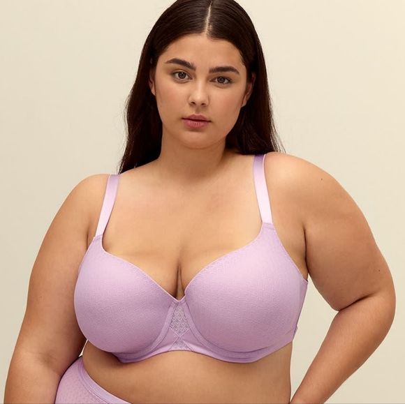 Déesse Collection Lavender Underwire T-Shirt Bra - Size 38DD - Picture 1 of 11